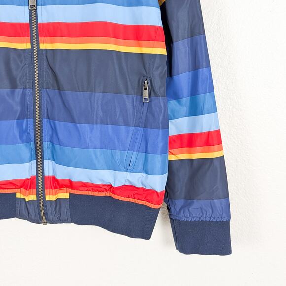 Paul Smith Junior Reversible Hooded Jacket Multi color striped size 14A fits XS - Picture 6 of 11